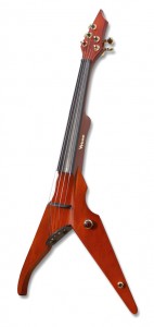 5-string fretless Viper, Wood pickup, Classic Sienna gloss custom finish